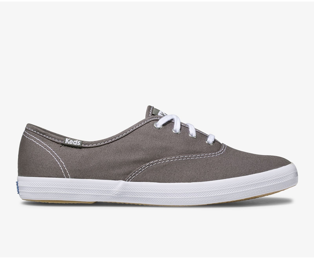 Tenis Keds Mujer Grises Oscuro - Champion Originals - 1594-KMBTG